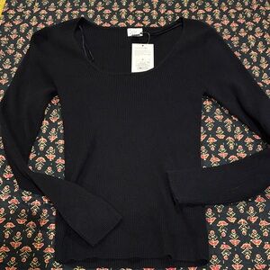 A new day ribbed scoop neck top small